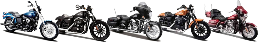 Alguns modelos motos Harley Davidson - Maisto